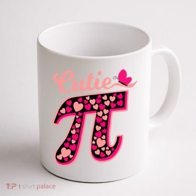 Cutie Pie Pie Day Shirt Butterfly And Hearts Coffee Mug back