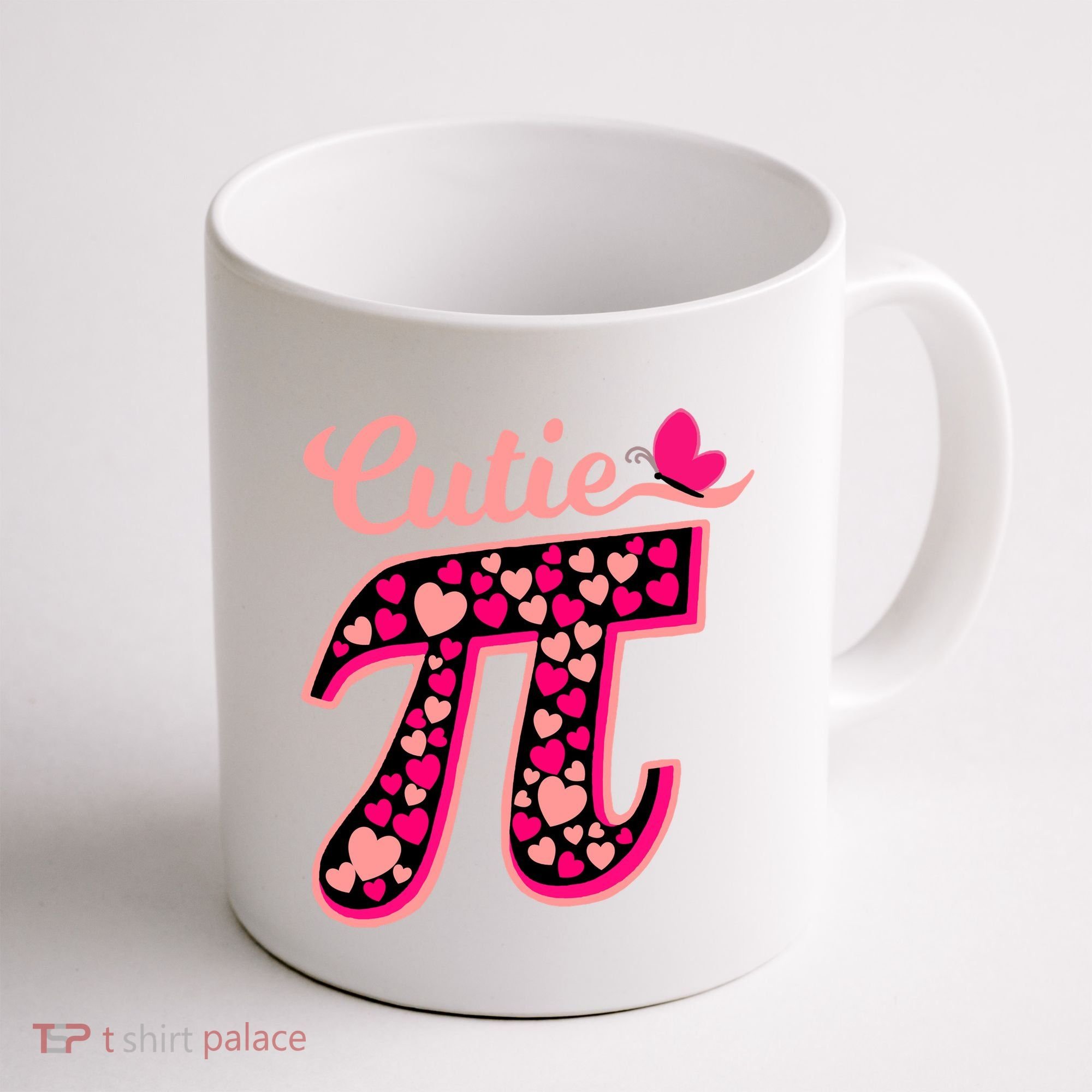 Cutie Pie Pie Day Shirt Butterfly And Hearts Coffee Mug