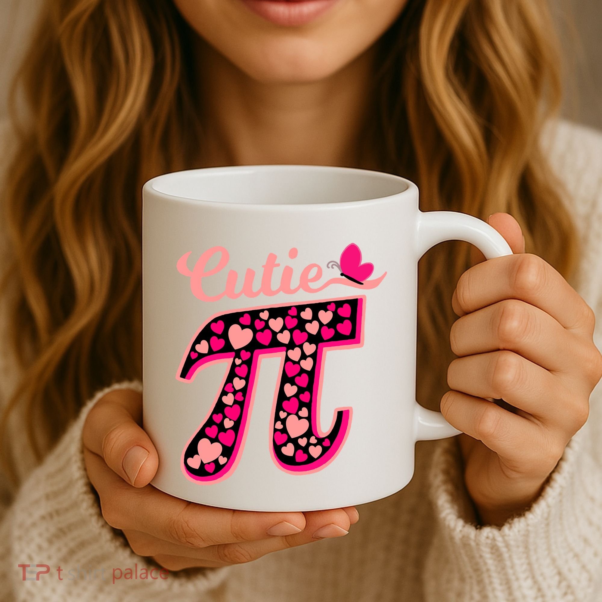Cutie Pie Pie Day Shirt Butterfly And Hearts Coffee Mug