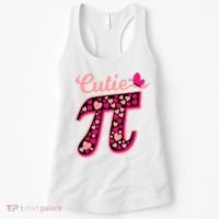 Cutie Pie Pie Day Shirt Butterfly And Hearts Women's Tank Top thumb 0