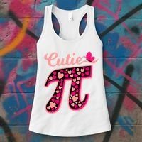 Cutie Pie Pie Day Shirt Butterfly And Hearts Women's Tank Top thumb 3