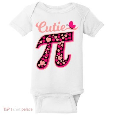 Cutie Pie Pie Day Shirt Butterfly And Hearts Baby Bodysuit
