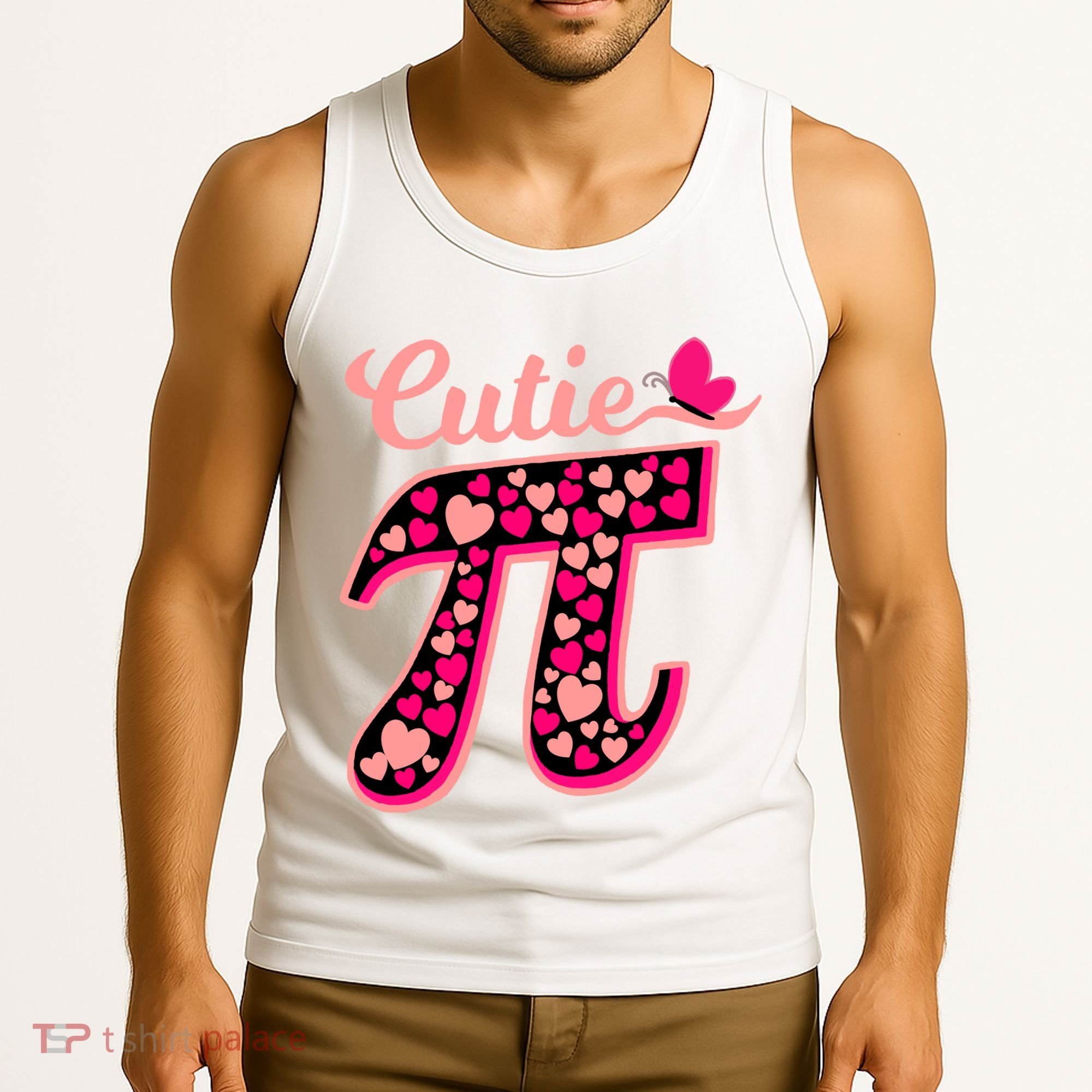 Cutie Pie Pie Day Shirt Butterfly And Hearts Tank Top