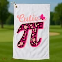 Cutie Pie Pie Day Shirt Butterfly And Hearts Golf Towel thumb 1