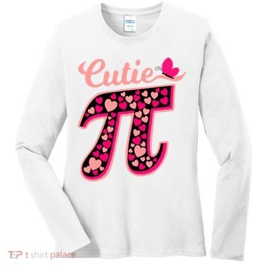 Cutie Pie Pie Day Shirt Butterfly And Hearts Women's Long Sleeve Shirt