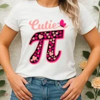 Cutie Pie Pie Day Shirt Butterfly And Hearts Women's T-Shirt thumb 2