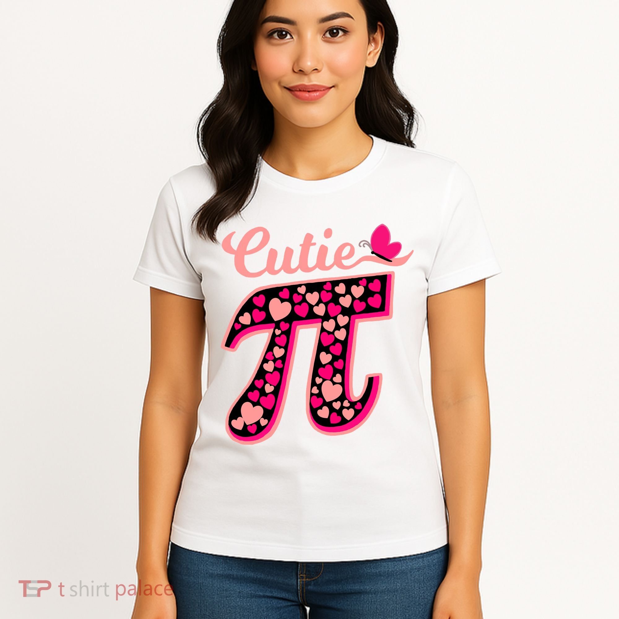 Cutie Pie Pie Day Shirt Butterfly And Hearts Women's T-Shirt
