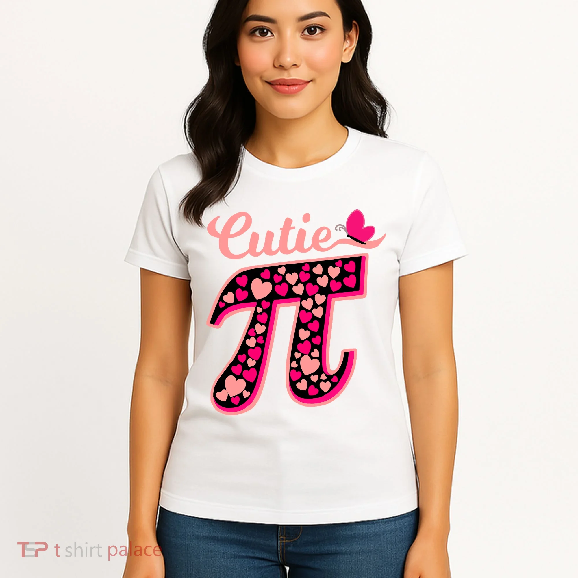 Cutie Pie Pie Day Shirt Butterfly And Hearts Women's T-Shirt