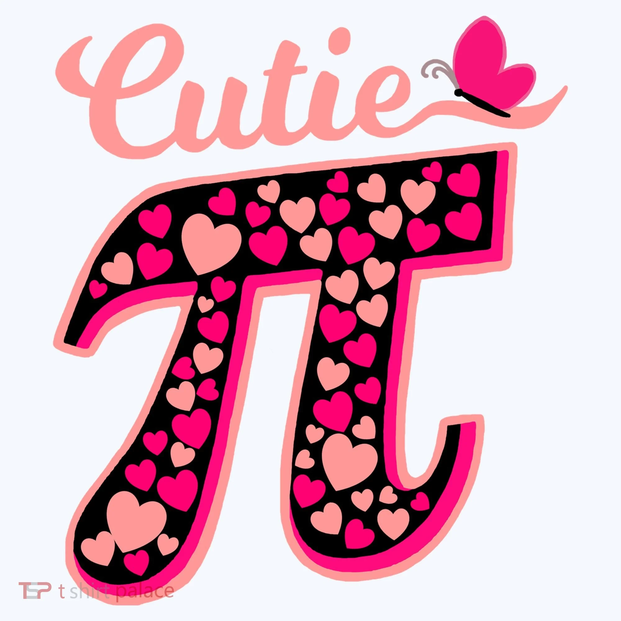 Cutie Pie Pie Day Shirt Butterfly And Hearts Women's T-Shirt