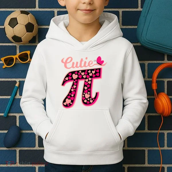 Cutie Pie Pie Day Shirt Butterfly And Hearts Kids Hoodie