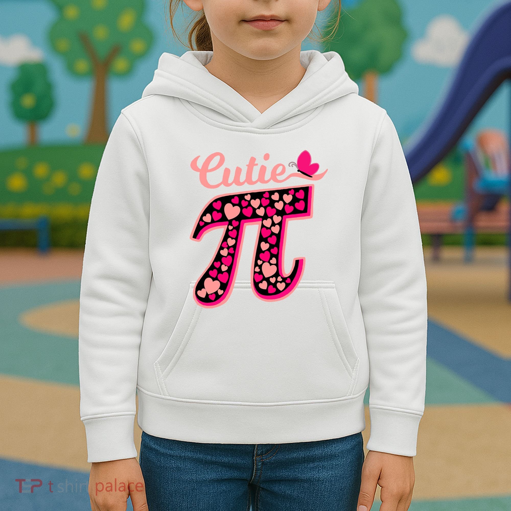 Cutie Pie Pie Day Shirt Butterfly And Hearts Kids Hoodie