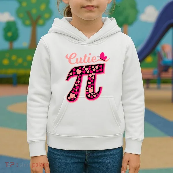 Cutie Pie Pie Day Shirt Butterfly And Hearts Kids Hoodie