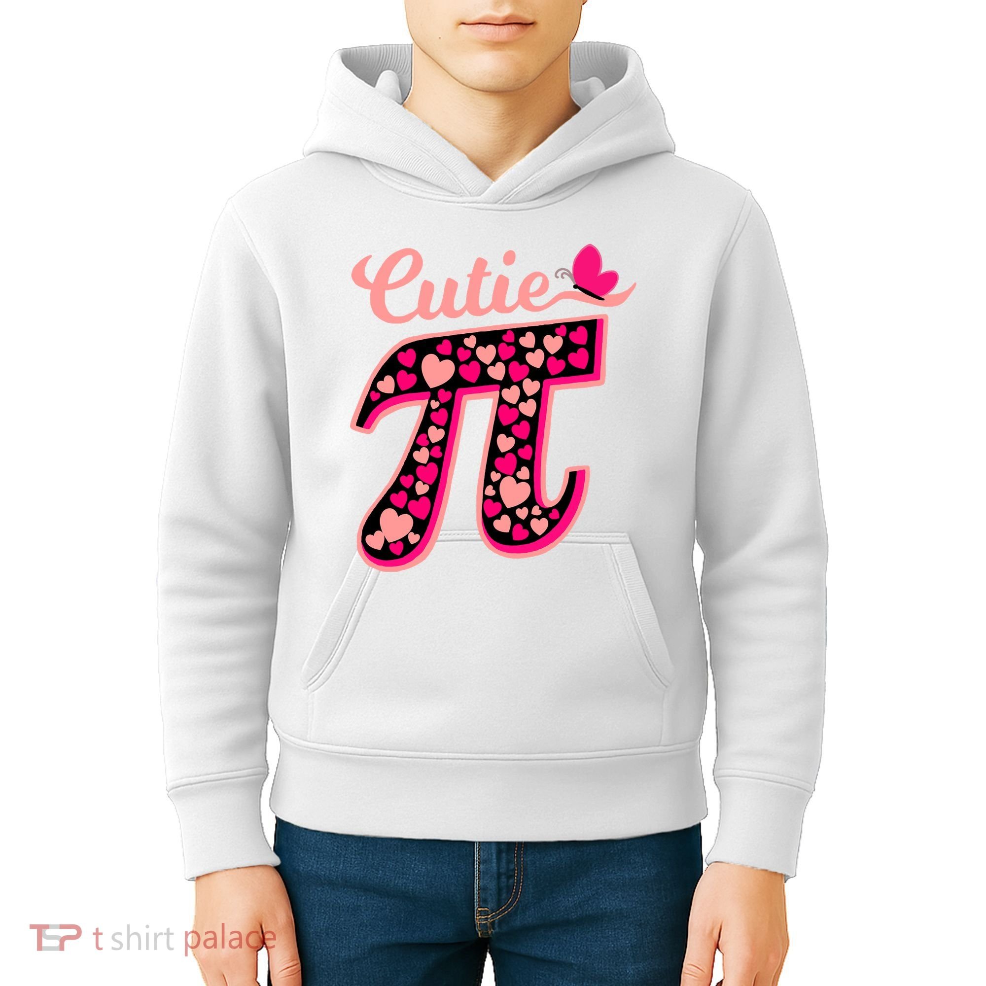 Cutie Pie Pie Day Shirt Butterfly And Hearts Kids Hoodie