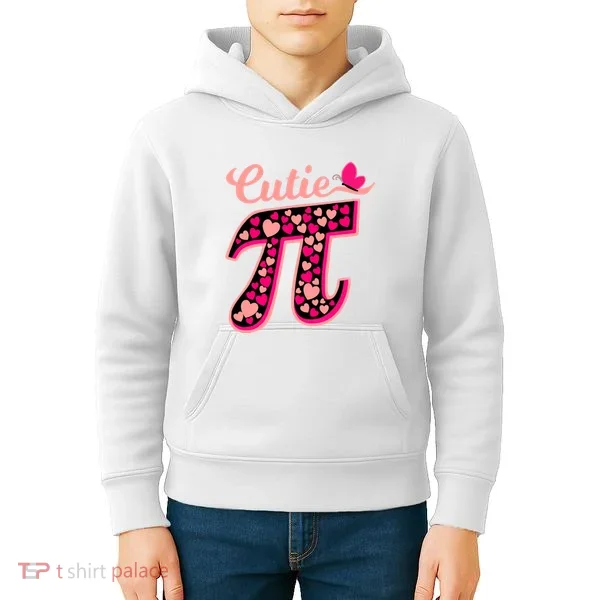 Cutie Pie Pie Day Shirt Butterfly And Hearts Kids Hoodie