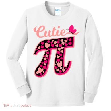 Cutie Pie Pie Day Shirt Butterfly And Hearts Kids Long Sleeve Shirt