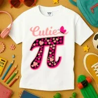 Cutie Pie Pie Day Shirt Butterfly And Hearts Kids T-Shirt thumb 3
