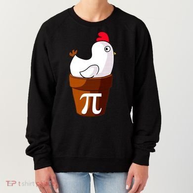 Chicken Pot Pi Funny Pie Day Cartoon Chicken Pot Pi Women's Sweatshirt