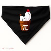 Chicken Pot Pi Funny Pie Day Cartoon Chicken Pot Pi USA-Made Doggie Bandana thumb 0