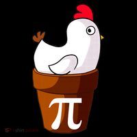 Chicken Pot Pi Funny Pie Day Cartoon Chicken Pot Pi Button thumb 1