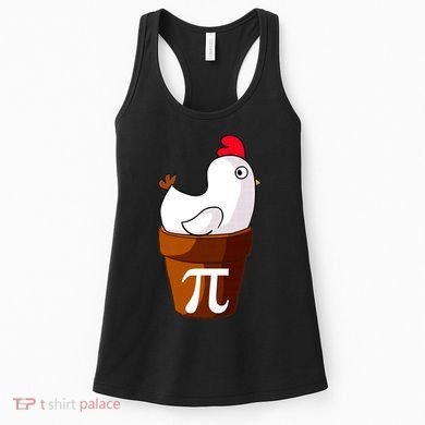 Chicken Pot Pi Funny Pie Day Cartoon Chicken Pot Pi Women's Tank Top