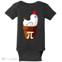 Chicken Pot Pi Funny Pie Day Cartoon Chicken Pot Pi Baby Bodysuit thumb 0