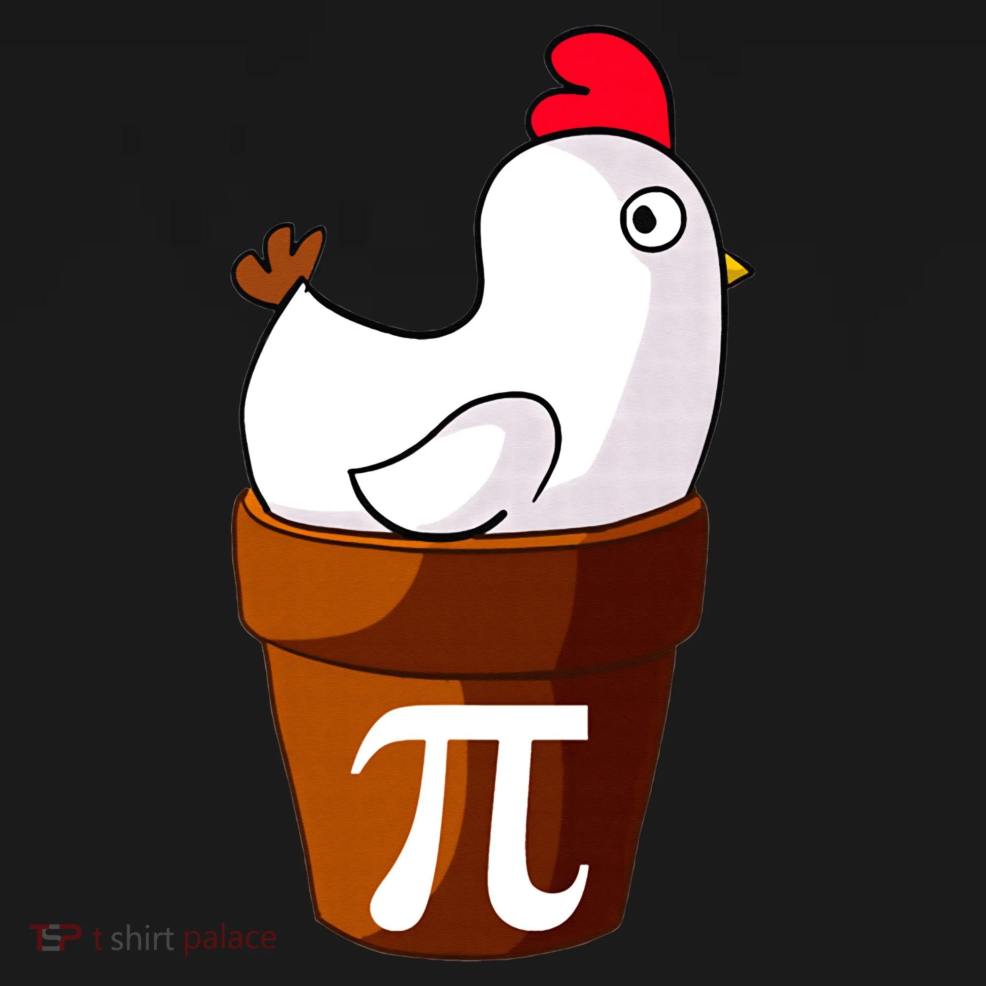 Chicken Pot Pi Funny Pie Day Cartoon Chicken Pot Pi Toddler T-Shirt