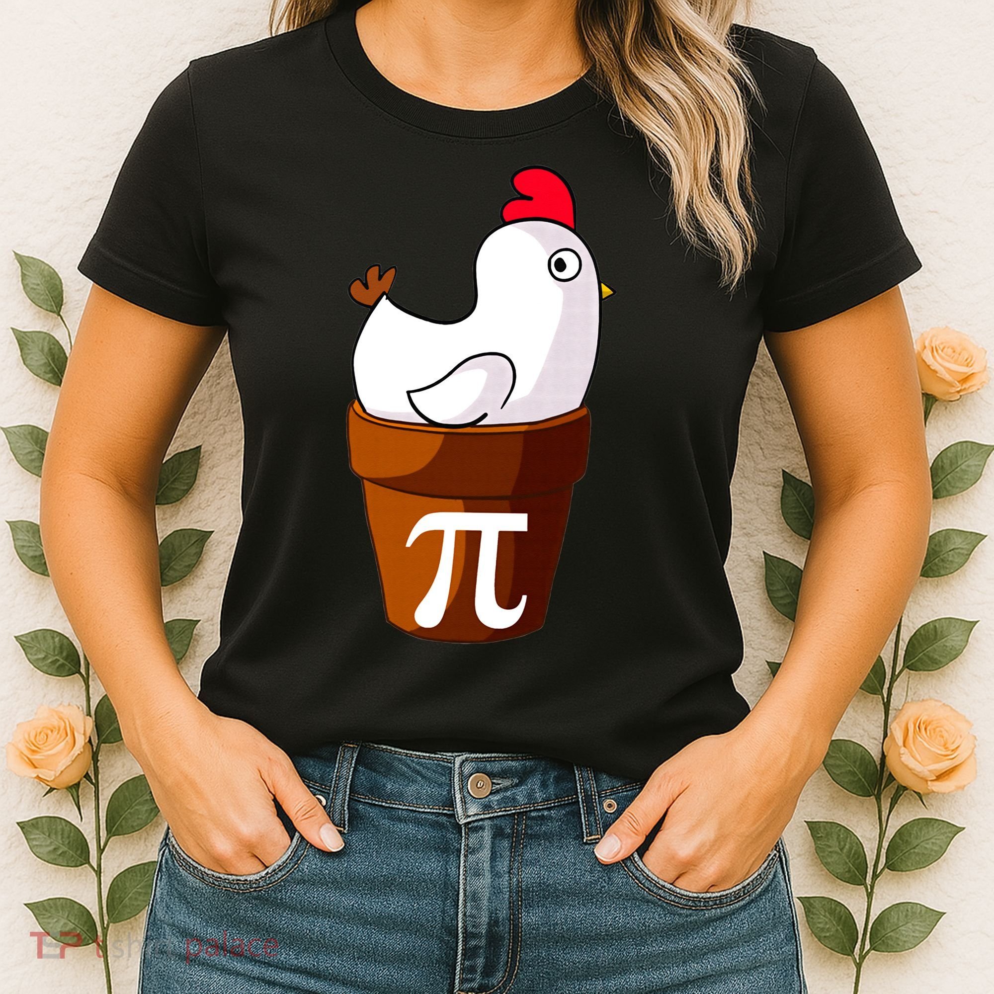 Chicken Pot Pi Funny Pie Day Cartoon Chicken Pot Pi Women's T-Shirt