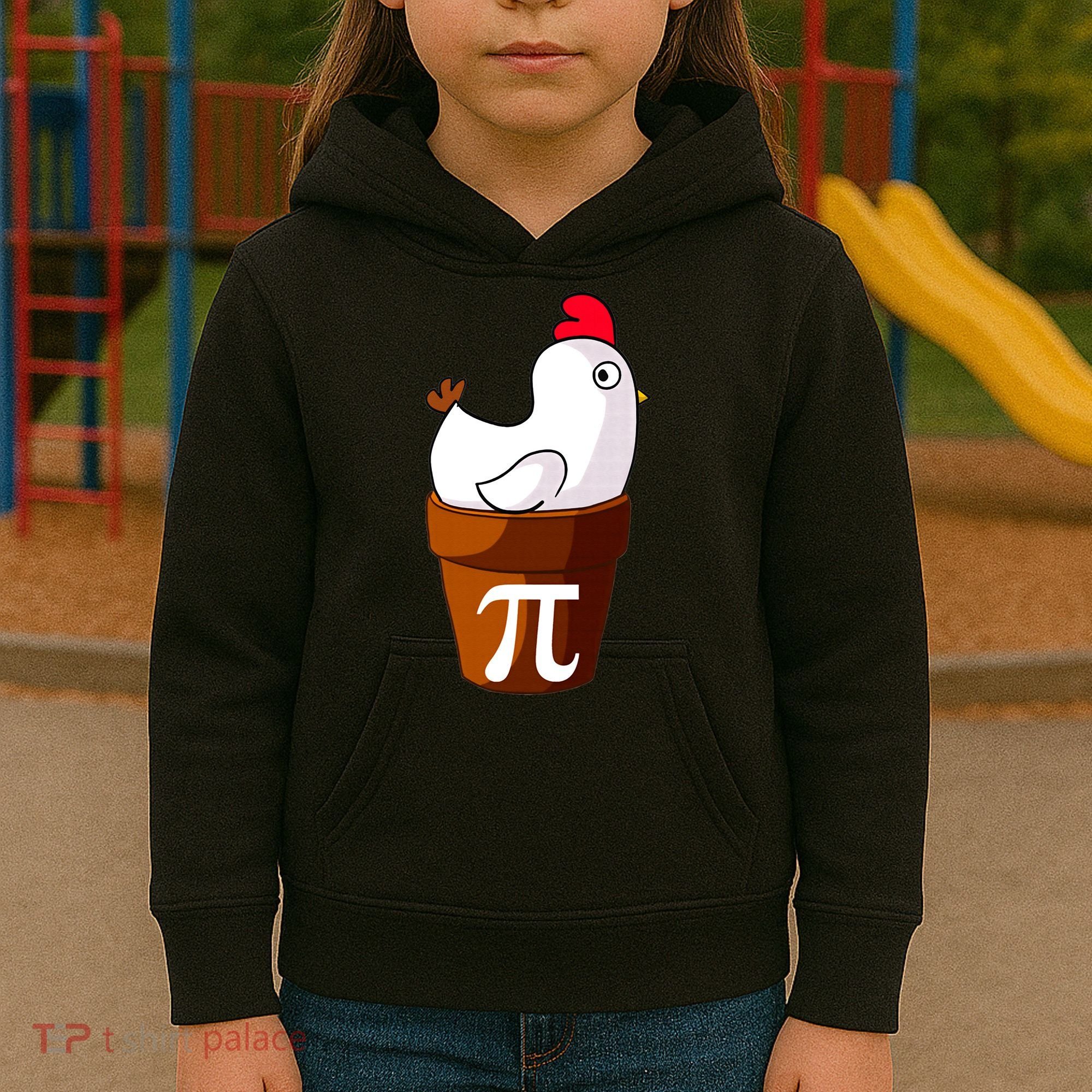 Chicken Pot Pi Funny Pie Day Cartoon Chicken Pot Pi Kids Hoodie