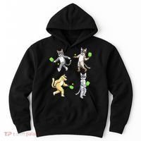 Cats Playing Pickleball Hoodie thumb 0