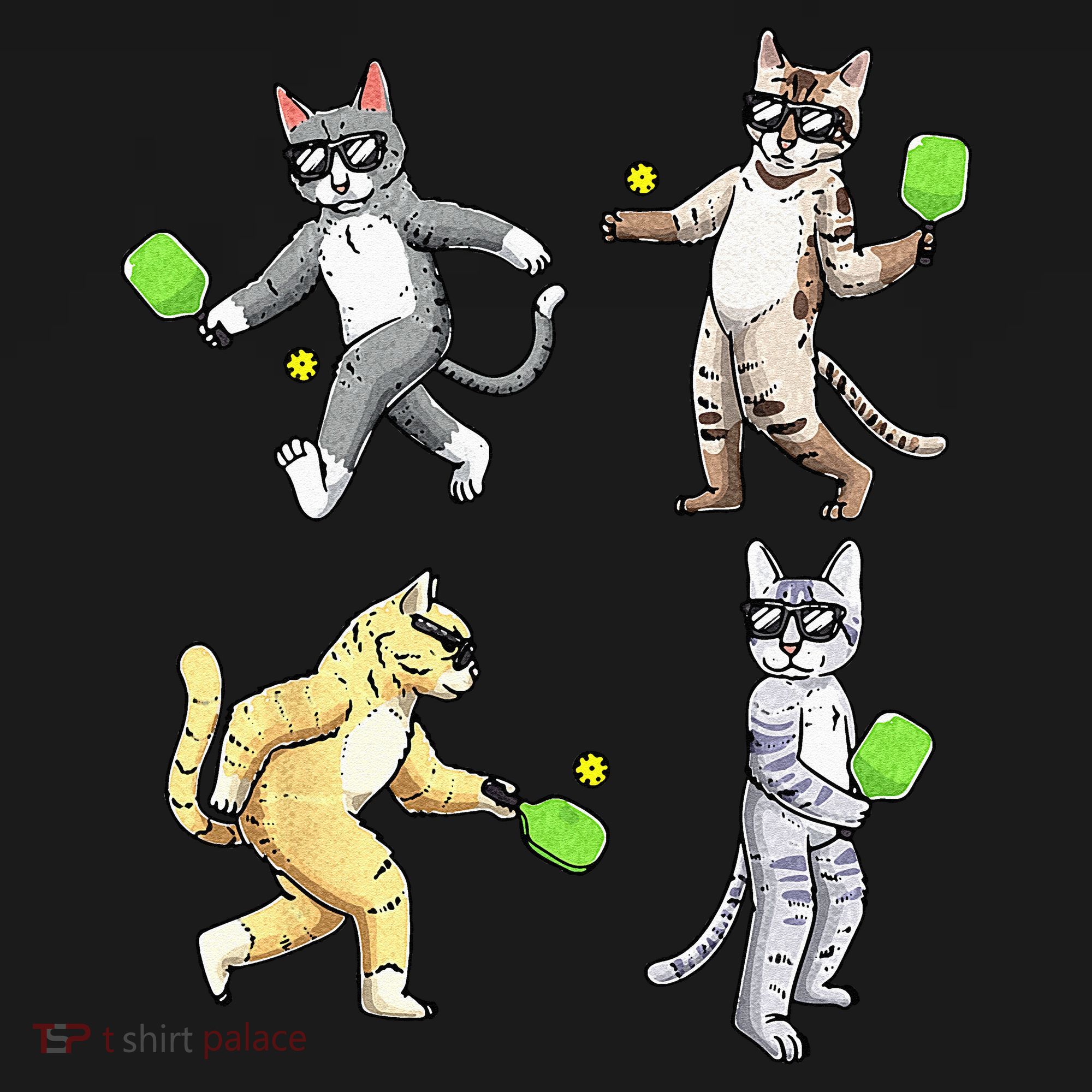 Cats Playing Pickleball Polo