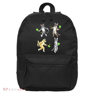 Cats Playing Pickleball 16 in Basic Backpack