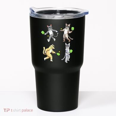 Cats Playing Pickleball Tumbler