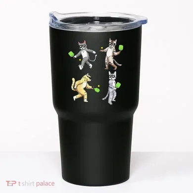 Cats Playing Pickleball Tumbler