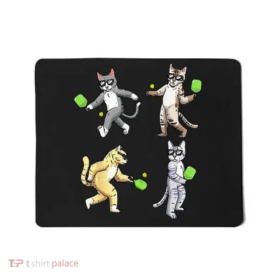 Cats Playing Pickleball Mousepad