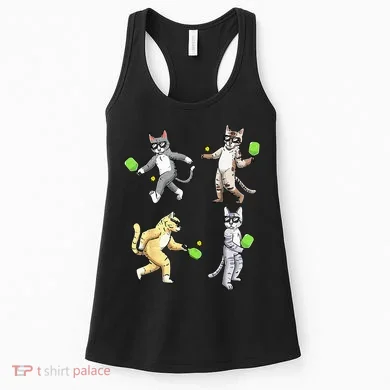 Cats Playing Pickleball Women's Tank Top
