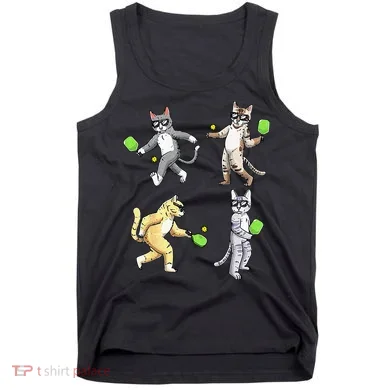 Cats Playing Pickleball Tank Top