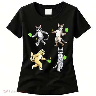 Cats Playing Pickleball Women's T-Shirt