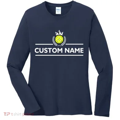 Custom Pickleball Personalize Team Name Women's Long Sleeve Shirt
