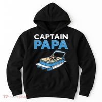 Captain Papa. Pontoon Boat Captain Hoodie thumb 0