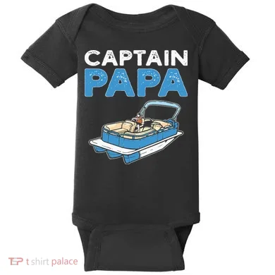 Captain Papa. Pontoon Boat Captain Baby Bodysuit