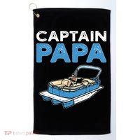 Captain Papa. Pontoon Boat Captain Golf Towel thumb 0