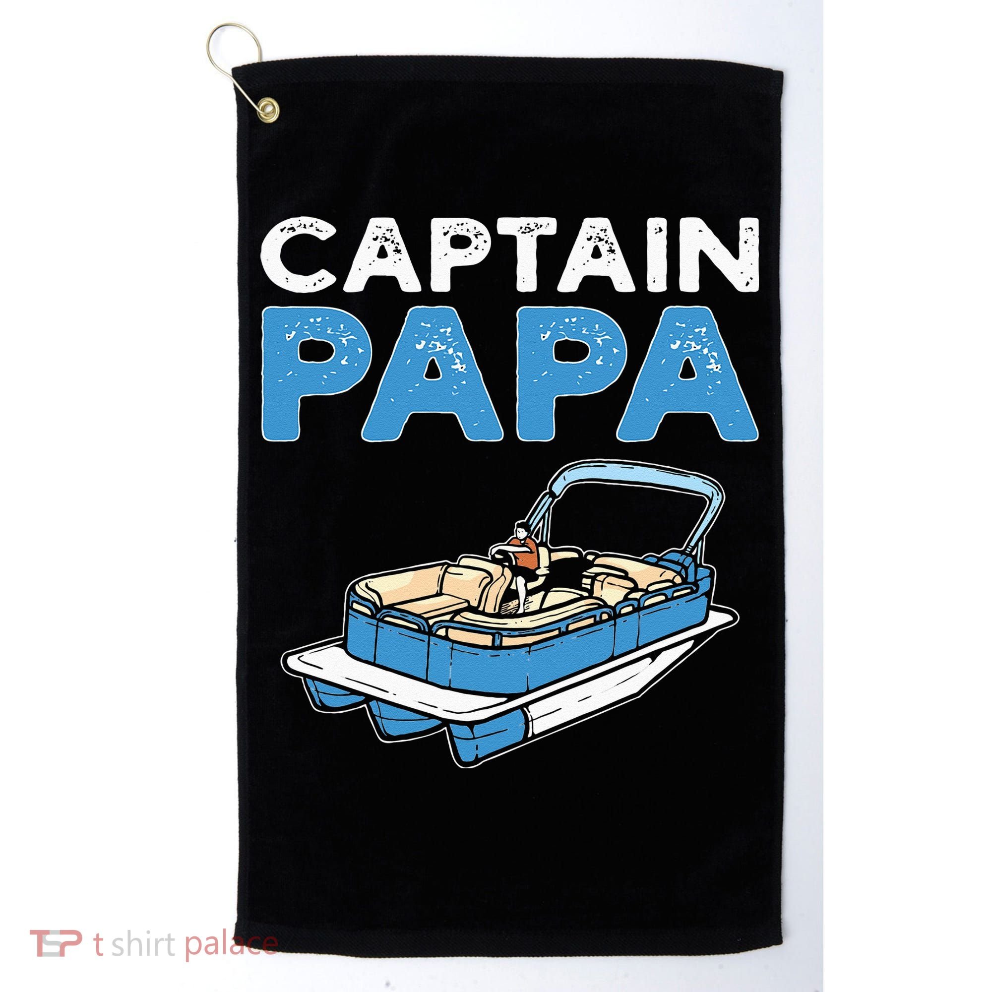 Captain Papa. Pontoon Boat Captain Golf Towel