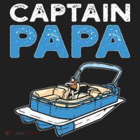 Captain Papa. Pontoon Boat Captain Golf Towel thumb 3