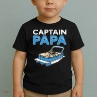 Captain Papa. Pontoon Boat Captain Toddler T-Shirt thumb 2