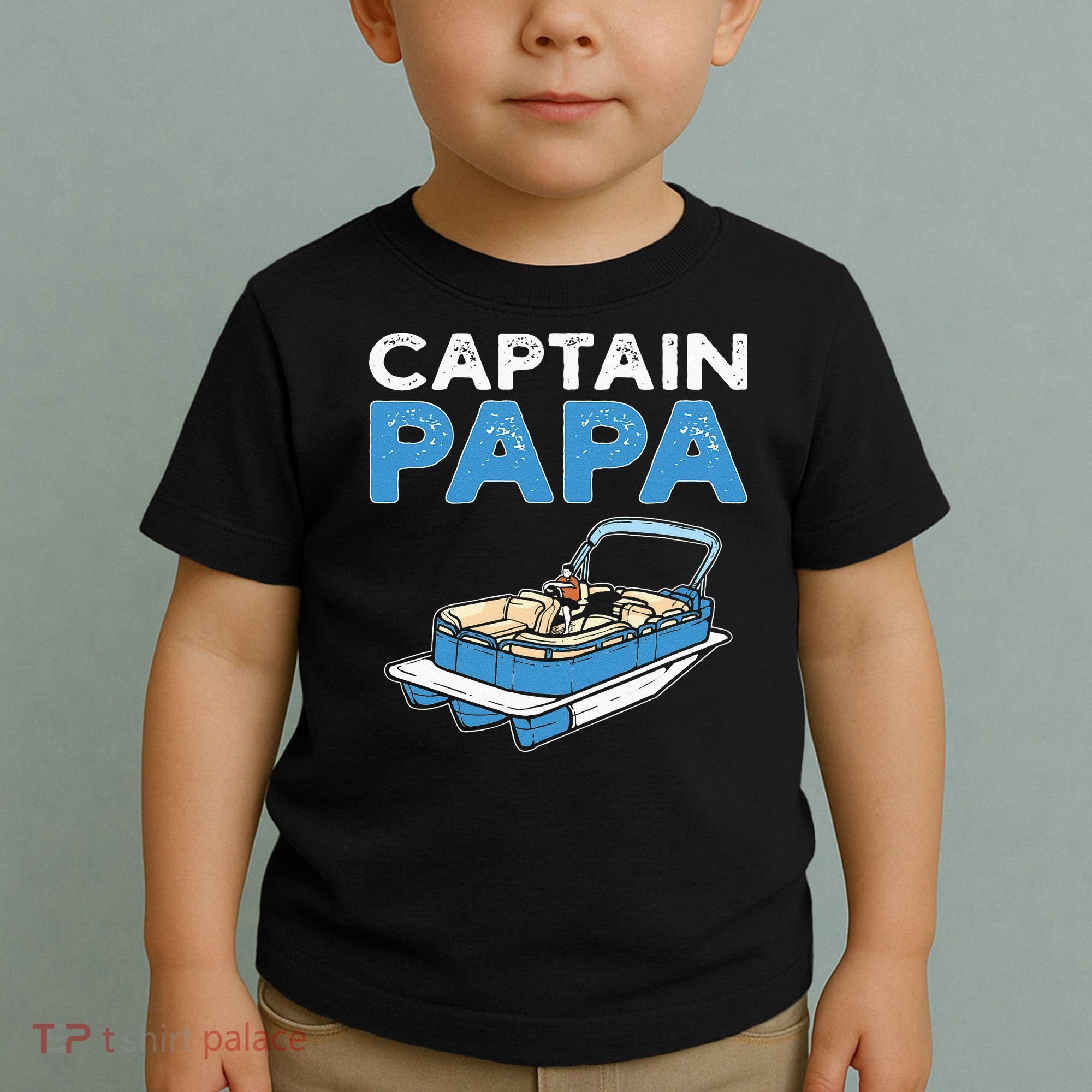 Captain Papa. Pontoon Boat Captain Toddler T-Shirt