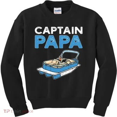 Captain Papa. Pontoon Boat Captain Kids Sweatshirt