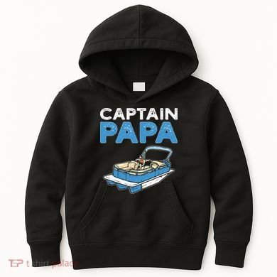 Captain Papa. Pontoon Boat Captain Kids Hoodie