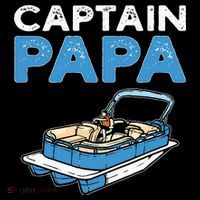 Captain Papa. Pontoon Boat Captain Kids Hoodie thumb 5