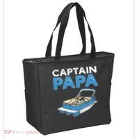 Captain Papa. Pontoon Boat Captain Tote Bag thumb 2