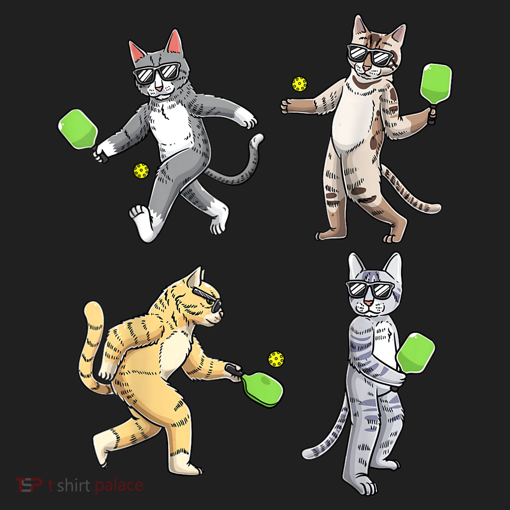 Cats Playing Pickleball Women's Sweatshirt